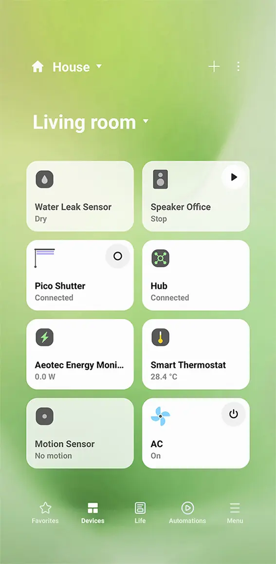 smartthings app screenshot