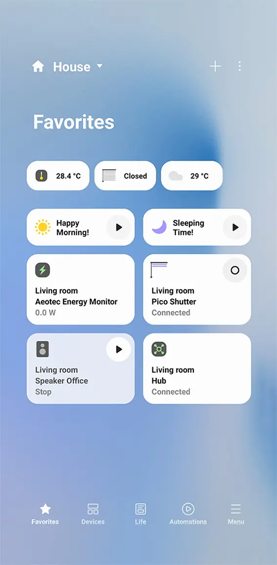 smartthings favorites