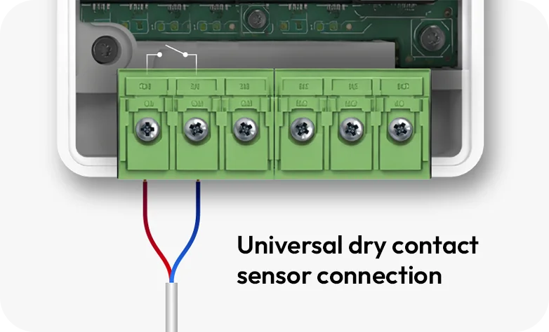 universal dry contact sensor connection