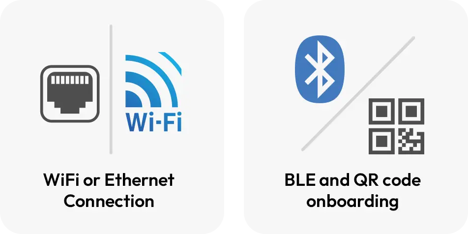 wifi ethernet bluetooth qr code connection